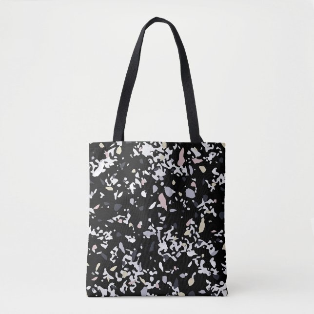 Tote Bag Texture en marbre noir (Devant)