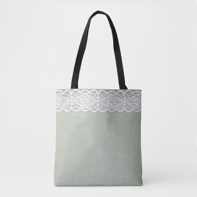 Tote Bag Texture et dentelle textiles  (Devant)