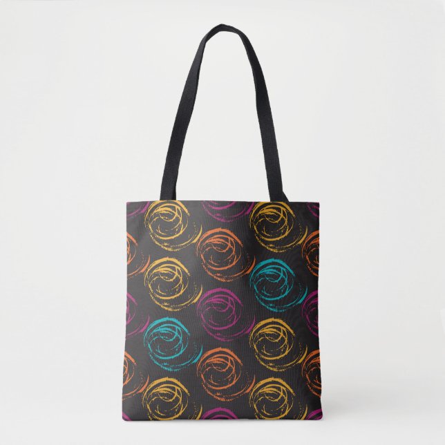 Tote Bag Texture grange peinte à la main. Élément géométriq (Devant)