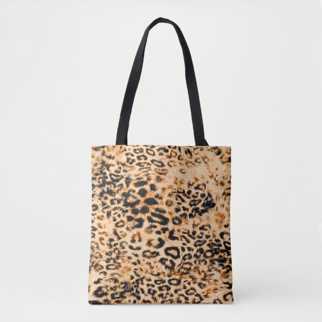 Tote Bag Texture peau léopard, motif léopard (Devant)