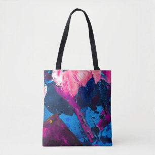 Tote Bag Texture peinte artistique, décoration moderne.