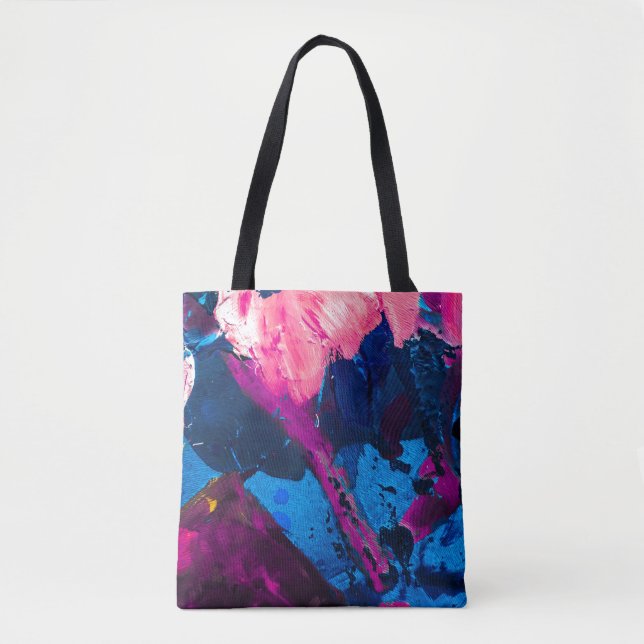 Tote Bag Texture peinte artistique, décoration moderne. (Devant)