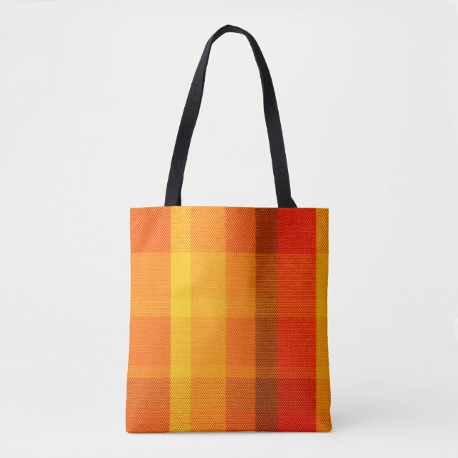 Tote Bag texture rapprochée avec un tissu à damiers  (Devant)