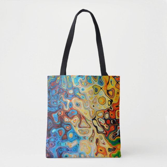 Tote Bag Texture structure abstraite colorée (Devant)