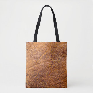 Tote Bag Texturetexation en cuir marron naturel, cuir, ski