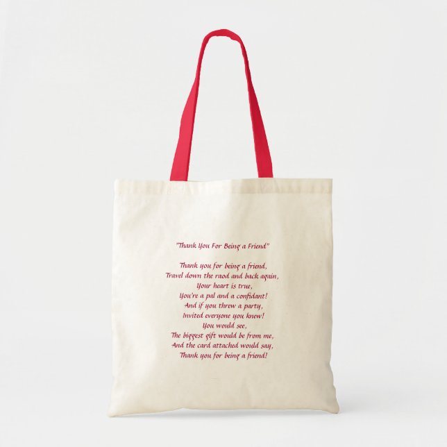 Tote Bag Thank You For Being My Friend (Devant)