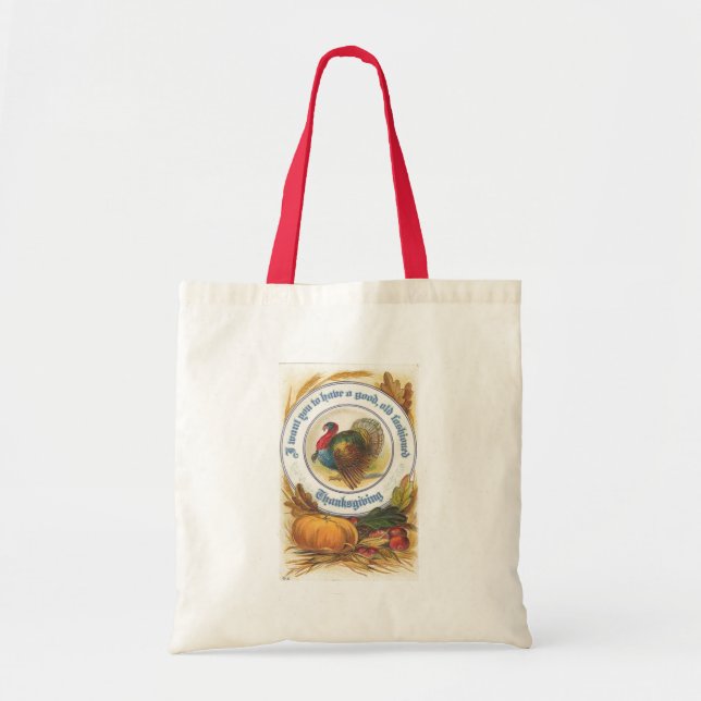 Tote Bag Thanksgiving démodé (Devant)