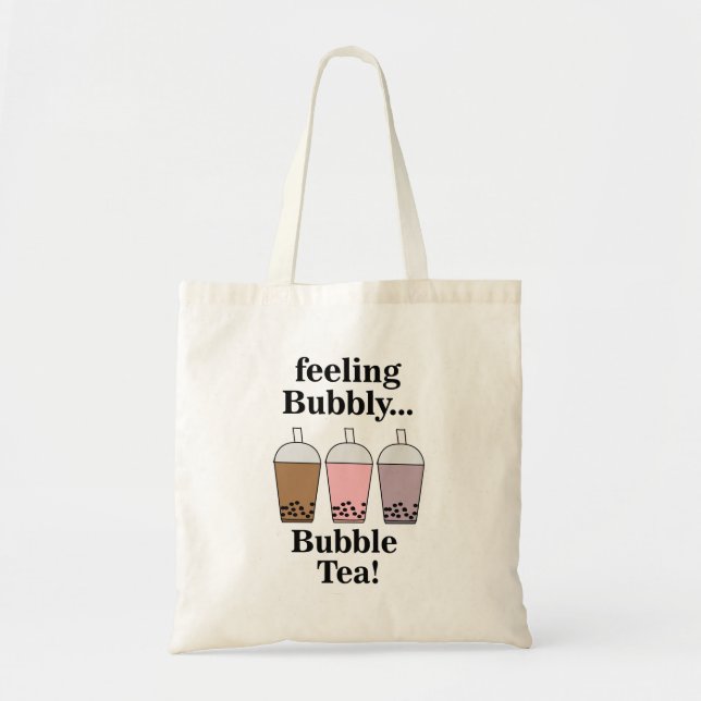 Tote Bag Thé à bulles boisson drôle (Devant)