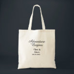Tote Bag The adventure begins wedding couple name datsimple<br><div class="desc">Design</div>