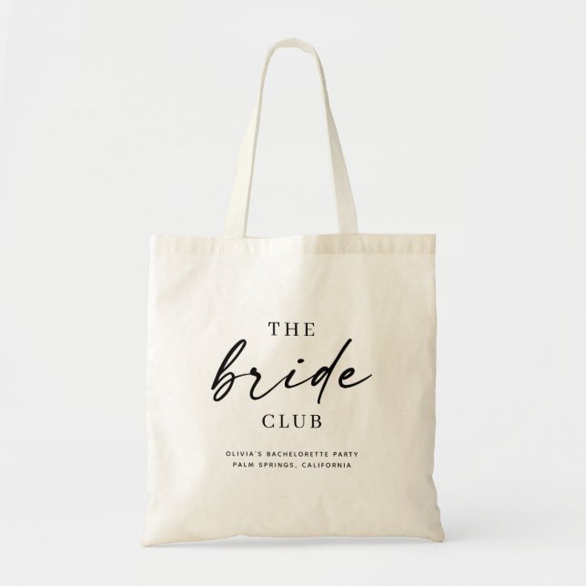 Tote Bag The Bride Club | Enterrement de vie de jeune fille (Devant)