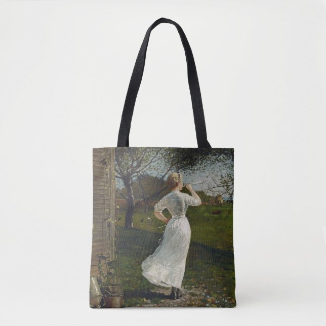 Tote Bag The Dinner Horn par Winslow Homer (Devant)