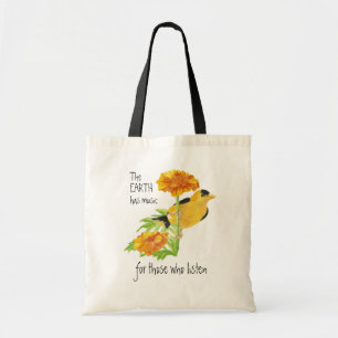 Tote Bag The Earth has Music for those who Listen Quote