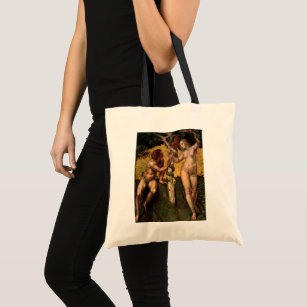 Tote Bag The Fall - Adam and Eve by Raphael Sanzio