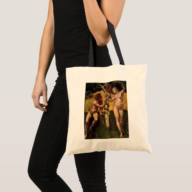 Tote Bag The Fall - Adam and Eve by Raphael Sanzio (Devant (produit))