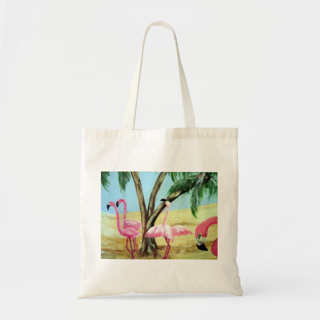 Tote Bag "The Florida Flamingos" (Devant)