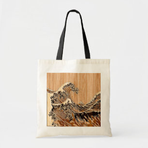 Tote Bag The Great Hokusai Wave Bamboo