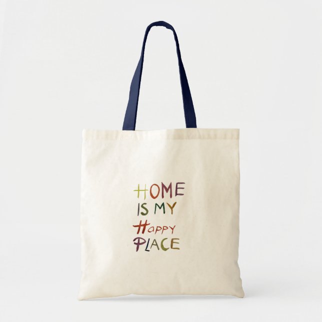 Tote Bag The Happy Introvert “Home Is My Happy Place” (Devant)