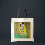 Tote Bag The Kiss, Gustav Klimt<br><div class="desc">Gustav Klimt (July 14, 1862 – February 6, 1918) was an Austrian symbolist painter and one of the most prominent members of the Vienna Secession movement. Klimt is noted for his paintings, murals, sketches, and other objets d'art. In addition to his figurative works, which include allegories and portraits, he painted...</div>