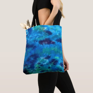 Tote Bag The Ocean Blues - Boho Art folklorique teint en Cr