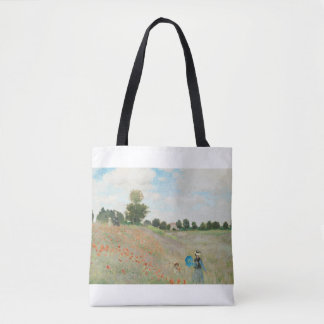 Tote Bag The Poppy Field near Argenteuil by Claude Monet