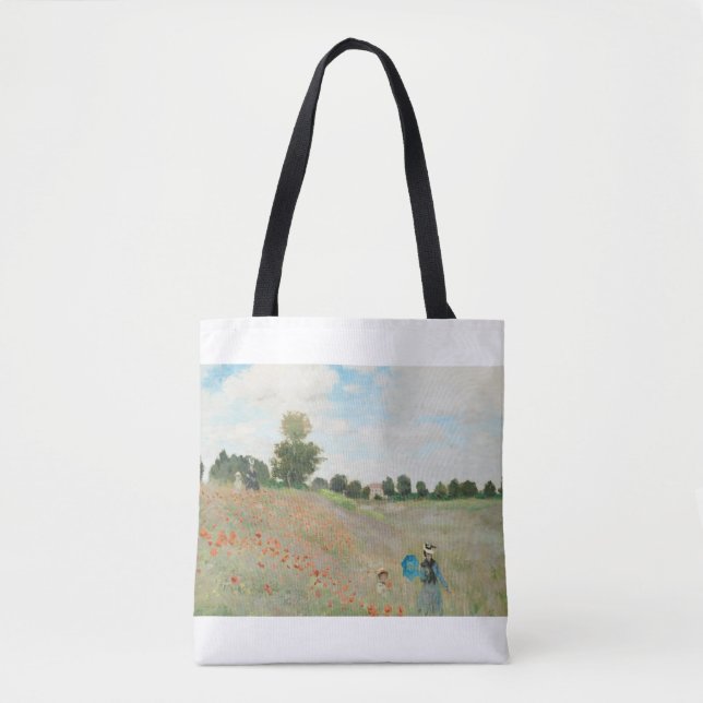 Tote Bag The Poppy Field near Argenteuil by Claude Monet (Devant)