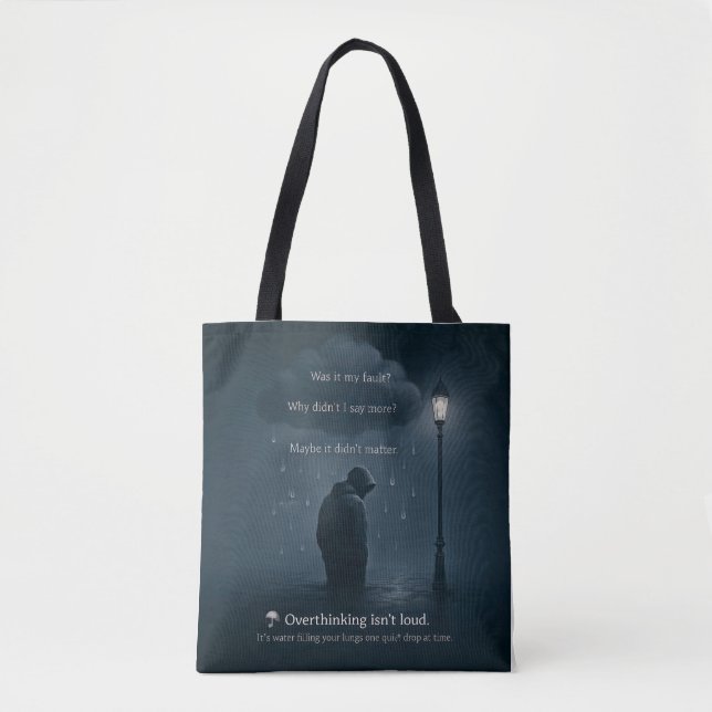 Tote Bag The Quiet Spiral – Realistic Overthinking Tee (Devant)