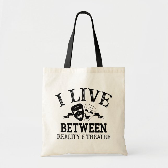 Tote Bag Theater Mask Musical Broadway Actor Actress Gift (Devant)