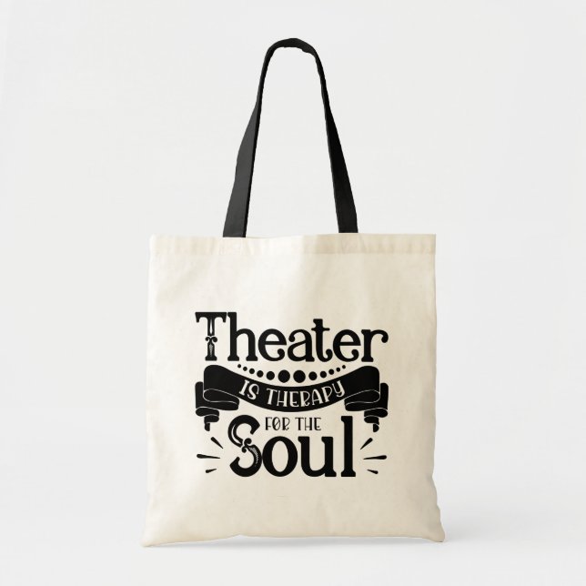 Tote Bag Theater  Mask Musical Broadway Actor Actress Gift (Devant)