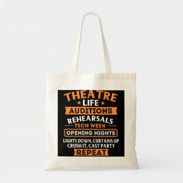 Tote Bag Theatre Life - Acteur Actrice Interprète Interprèt (Devant)