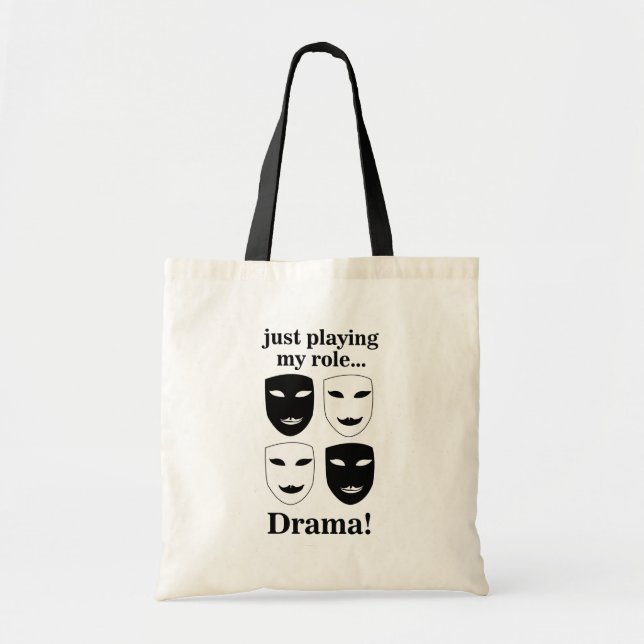 Tote Bag Théâtre Masque Théâtre Drame Agir Drôle (Devant)