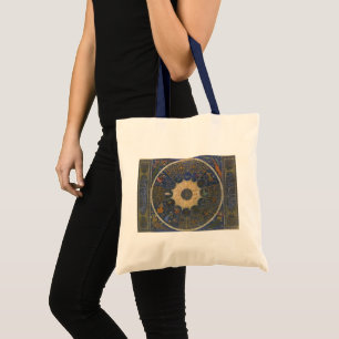 Tote Bag Thème astral des souverains vintage, zodiaque isla