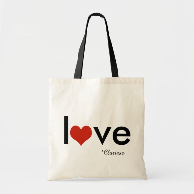 Tote Bag thème d'amour personnalisé (Devant)