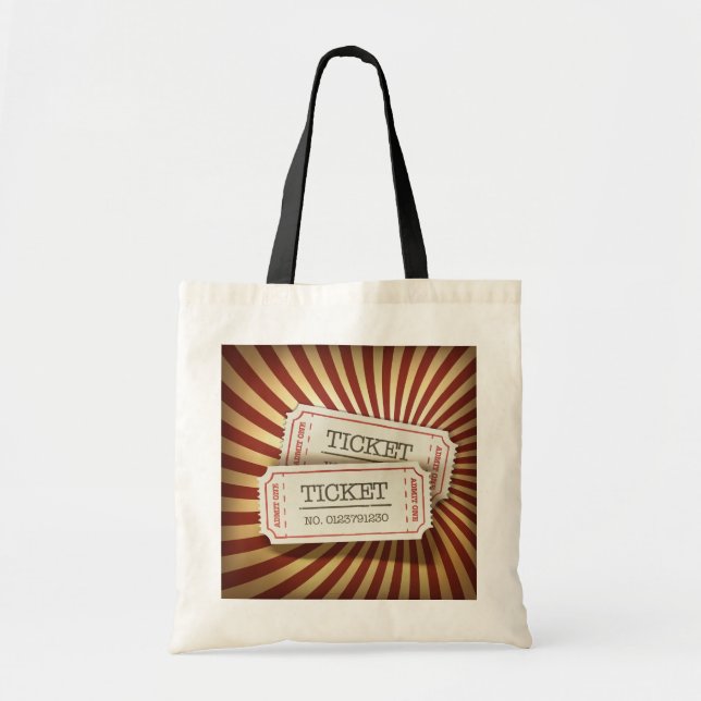 Tote Bag Thème de carnaval de talon de billet à l'ancienne (Devant)