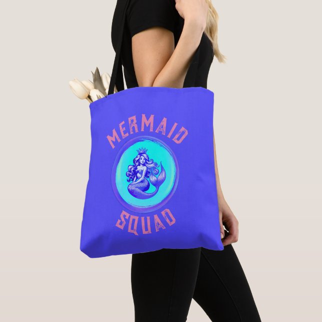 Tote Bag Thème de fête d'anniversaire de la bande de sirène (De près)