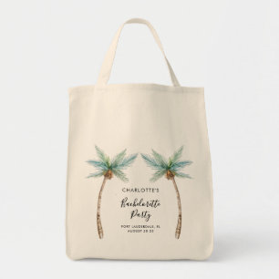 Tote Bag Thème de fête de bachelorette avec palmiers