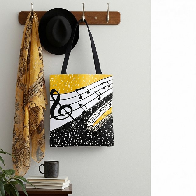 Tote Bag Thème de musique d'or (Créateur téléchargé)