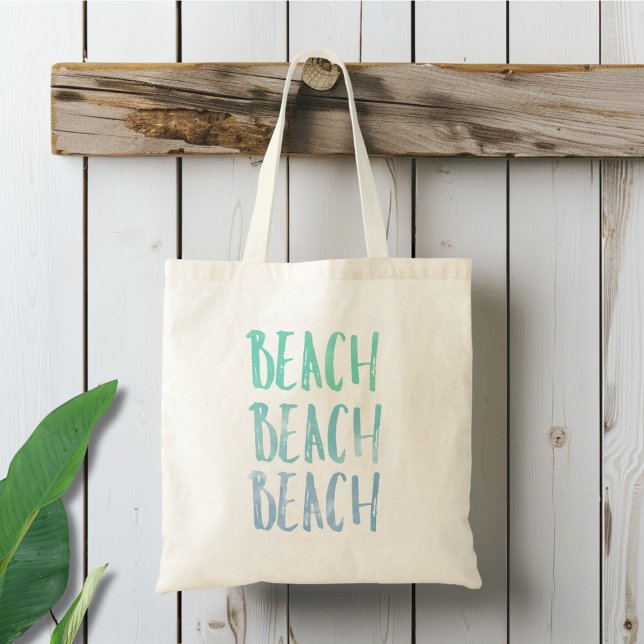 Tote Bag Thème de plage bleu et sarcelle au quotidien (Créateur téléchargé)