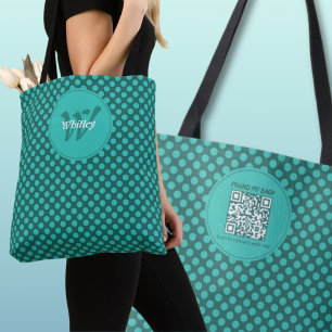 Tote Bag Thème de points chic Smart Code QR dynamique