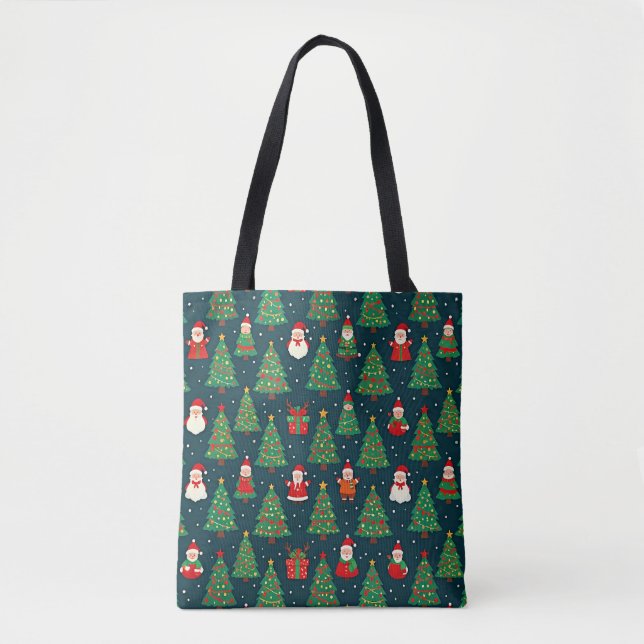 Tote Bag Thème de vacances de Noël (Devant)
