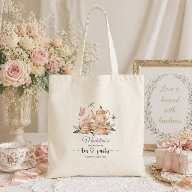 Tote Bag Thème élégant de papillons pour la douche de la ma (Créateur téléchargé)