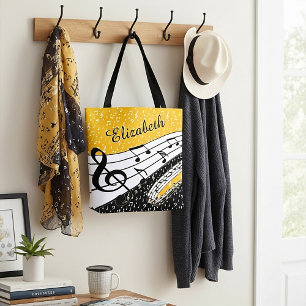 Tote Bag Thème musical Gold personnalisé