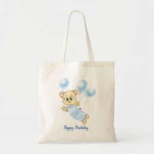 Tote Bag Thème ours mignon pour l'anniversaire d'un garçon
