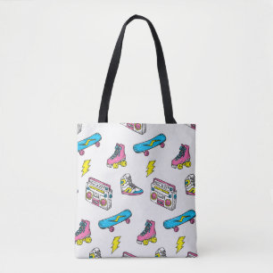 Tote Bag Thème Radio Skateboard Basket vintage