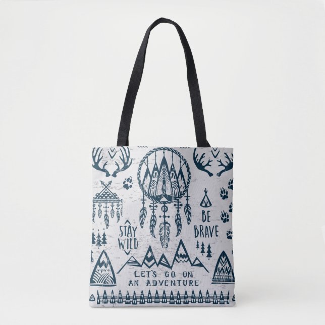 Tote Bag Thème voyage et aventure (Devant)