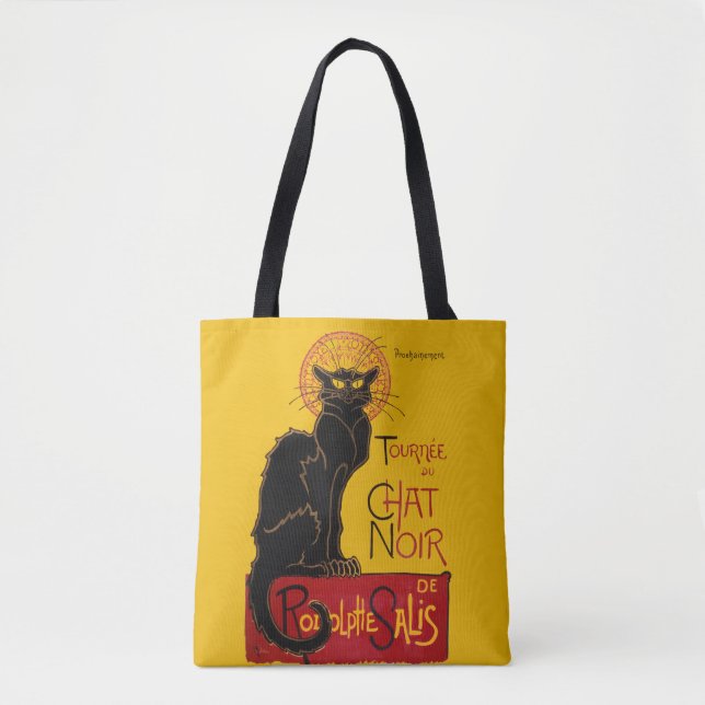 Tote Bag Theophile Steinlen - Le Conversation Noir Vintage (Devant)