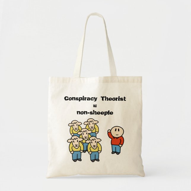 Tote Bag Théoricien du complot = non-moutons (Devant)