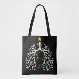 Tote Bag Thérapeute respiratoire Noël Poumon Équipe infirmi