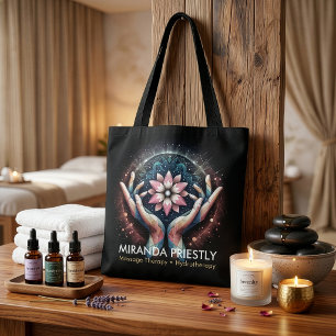 Tote Bag Thérapie de Massage Mains de Guérison Énergie Spa