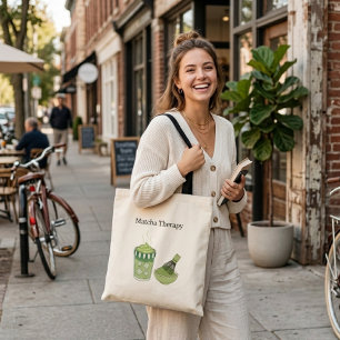 Tote Bag thérapie japonaise moderne au matcha stylée