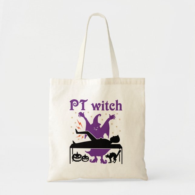 Tote Bag Thérapie physique Halloween PT Witch (Devant)